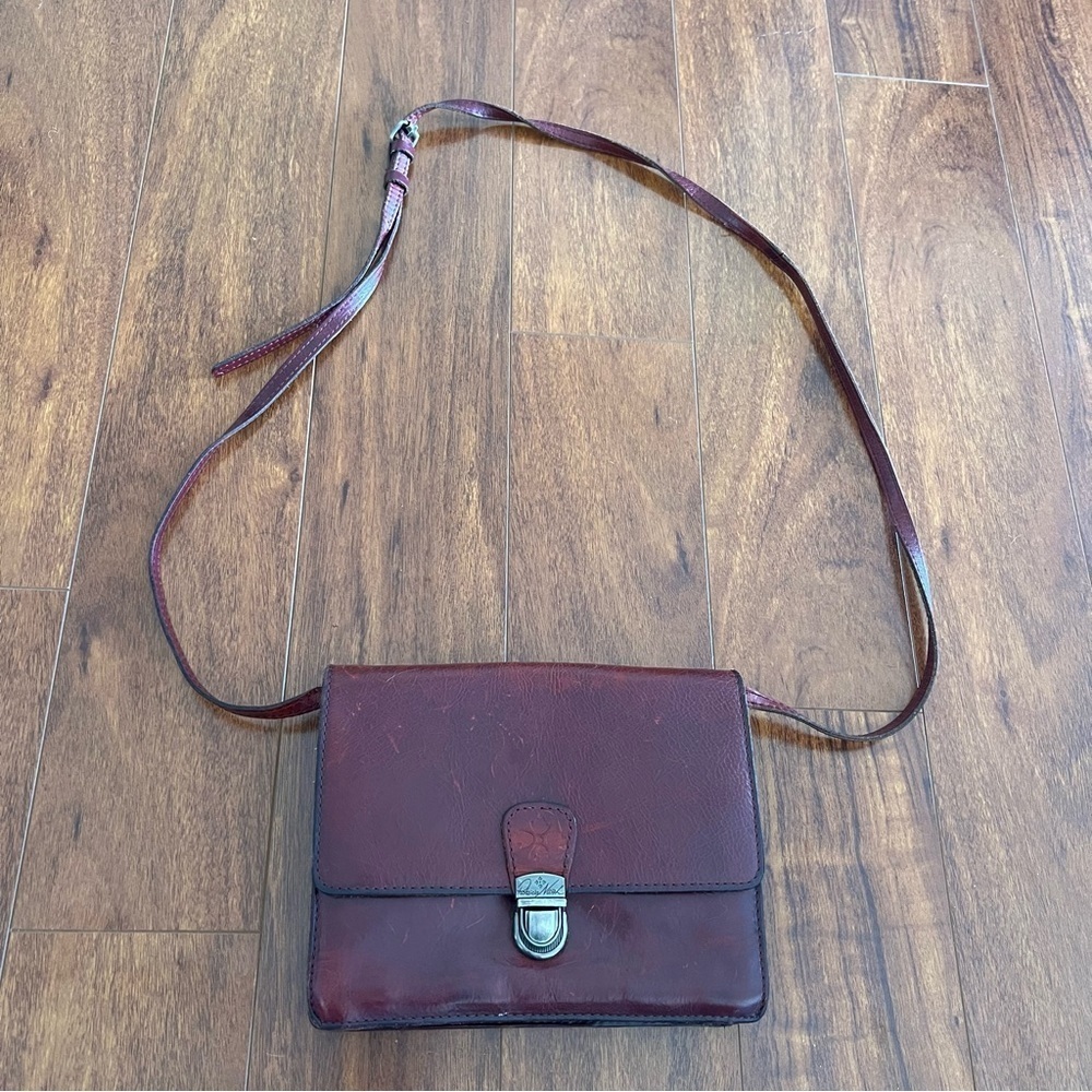 Patricia Nash Red Leather Crossbody Bag